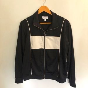 & Other Stories - Retro Black and White Track Top - Size 12